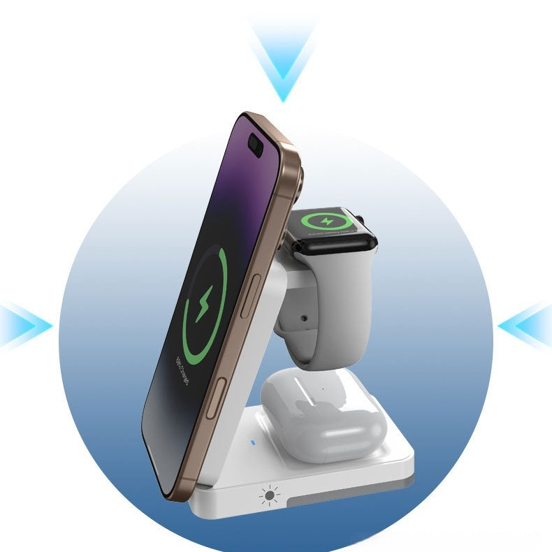 Chargeur sans fil portatif pliable 3-en-1