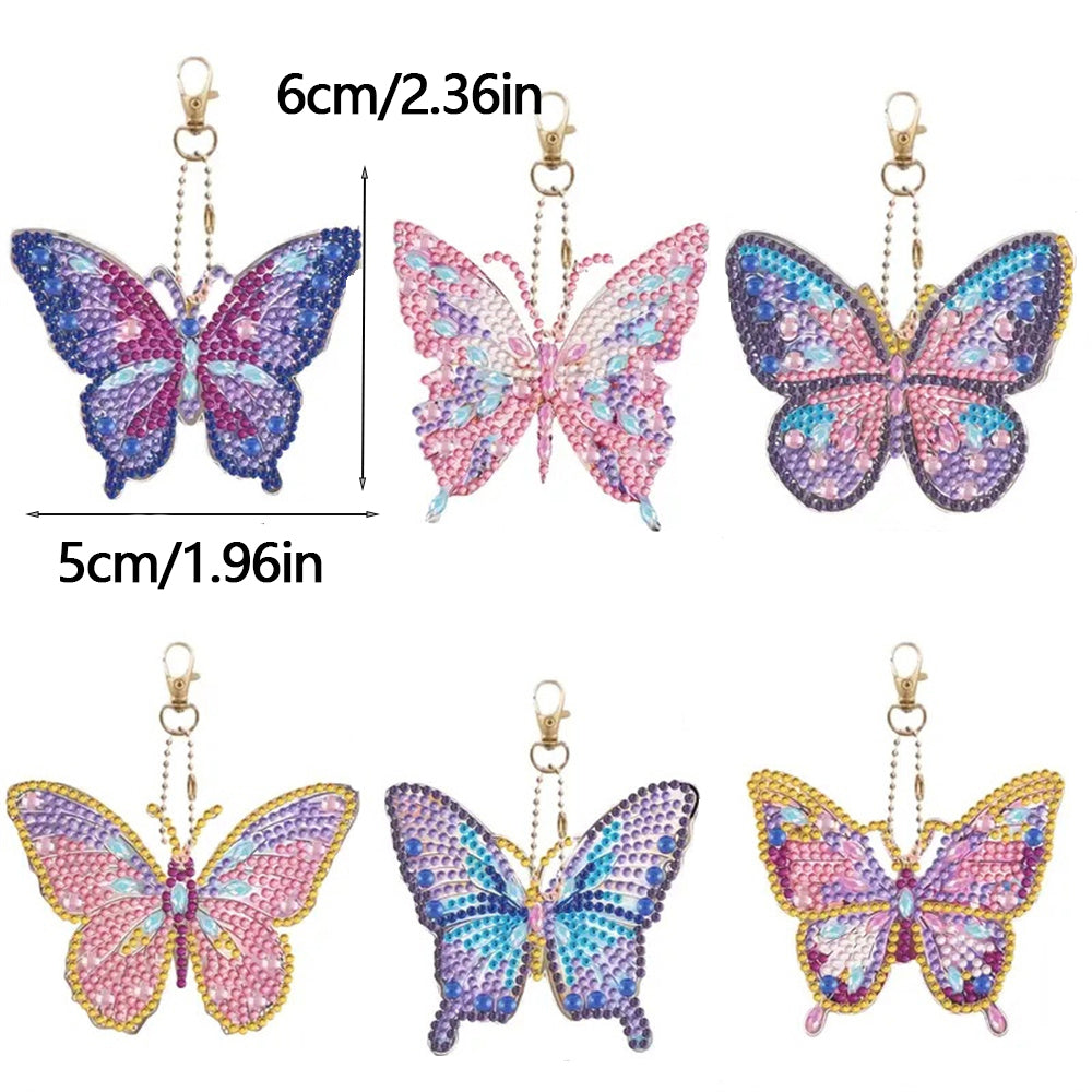 Bricolage Diamant Porte-clés - Modèle papillon