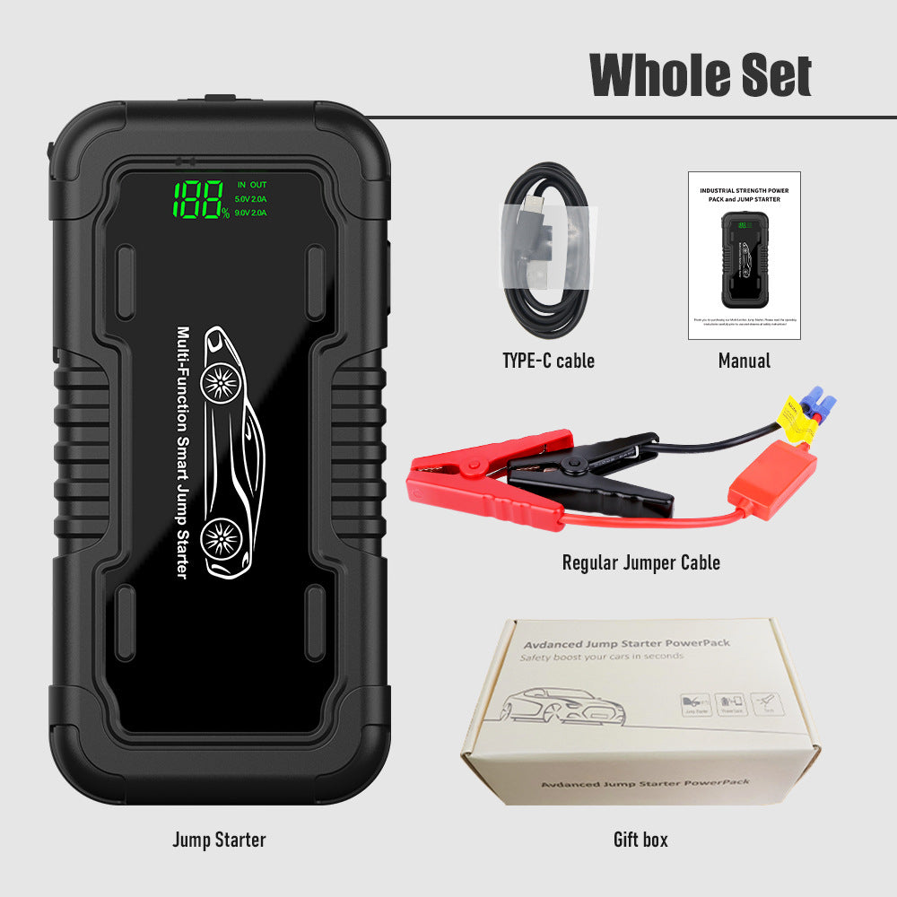 Voiture 20000mah Alimentation de démarrage d'urgence avec éclairage LED