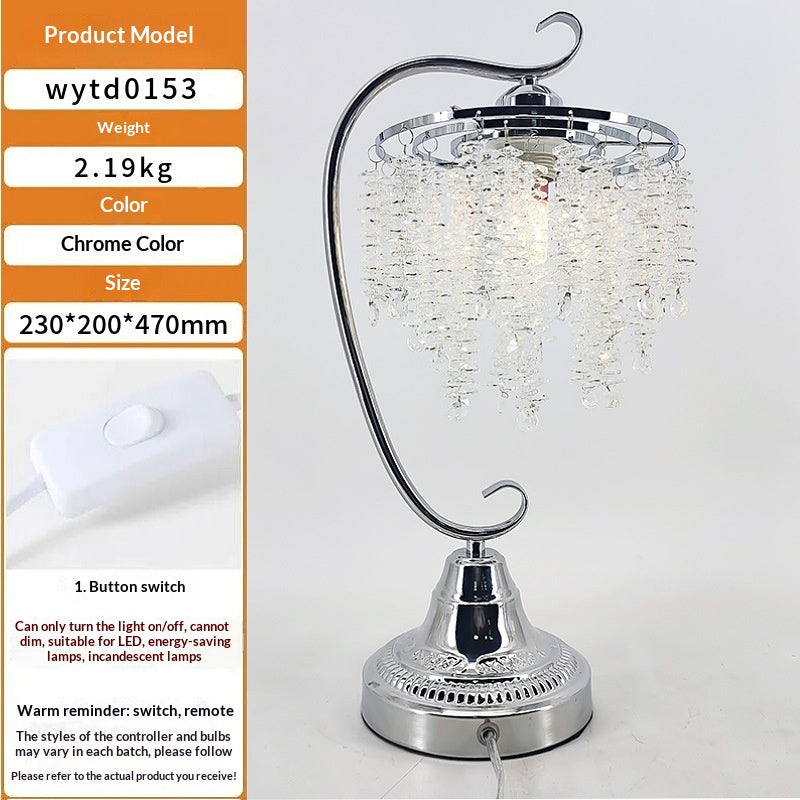 Chambre à coucher Creative Crystal Bedside de luxe de haute qualité lampe de table de luxe