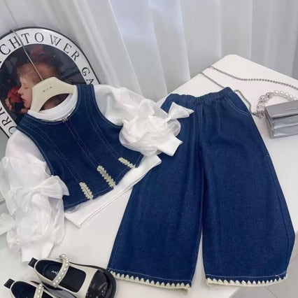 T-ShirtVest pour enfants et pantalons à trois pièces