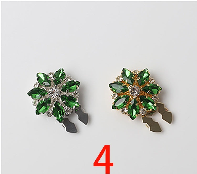 Couverture de bouton cristal Couleur Cheval Eye Glass Perceuse boucle