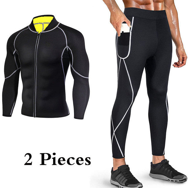 Costume sport sport de course pour hommes Yoga Sauna Fitness