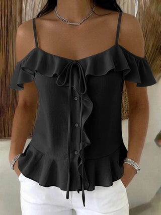 Femmes Solide-couleur Bracelet Casual Hors-épaule Top