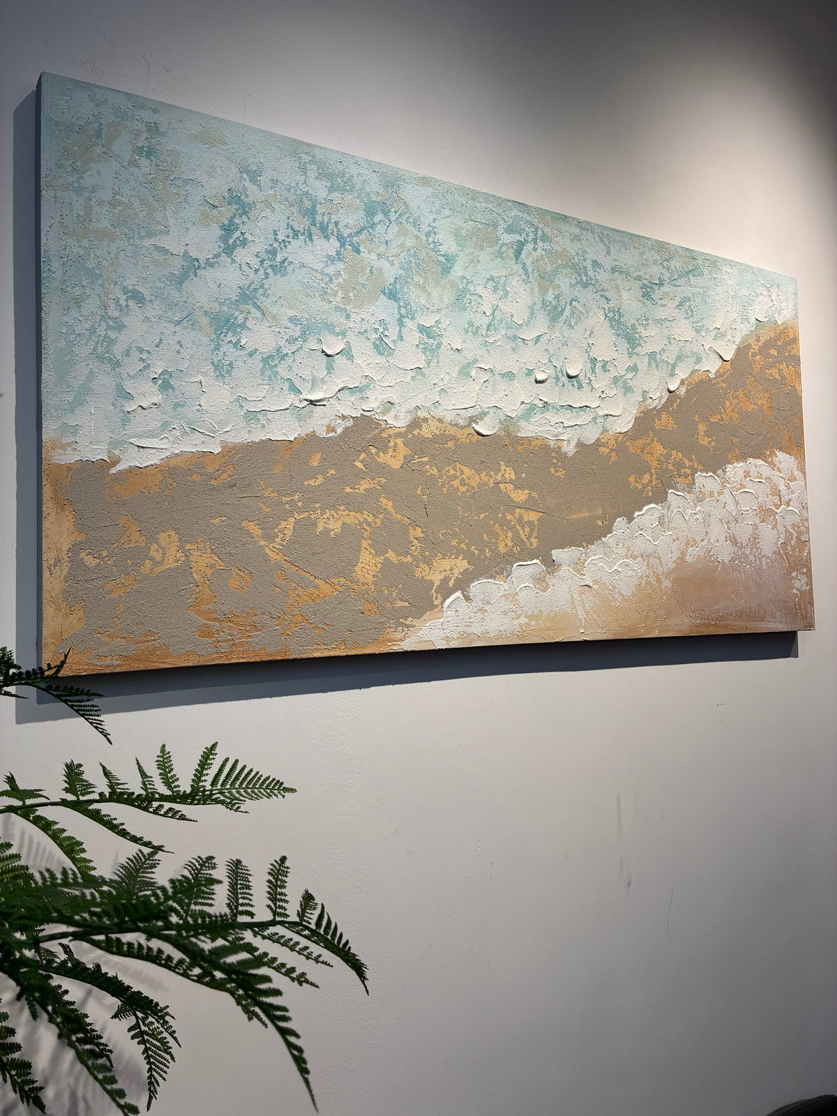 24x48 Neutre Plage Paysage Toile Wall Art