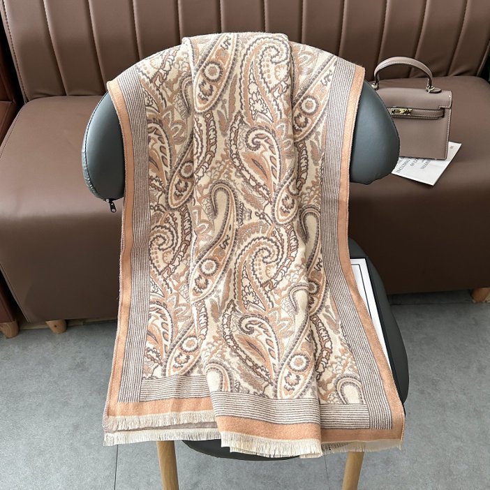 Retro Châle à sensation de cachemire - Écharpe chaude douce haut de gamme pour femmes Écharpe d'automne
