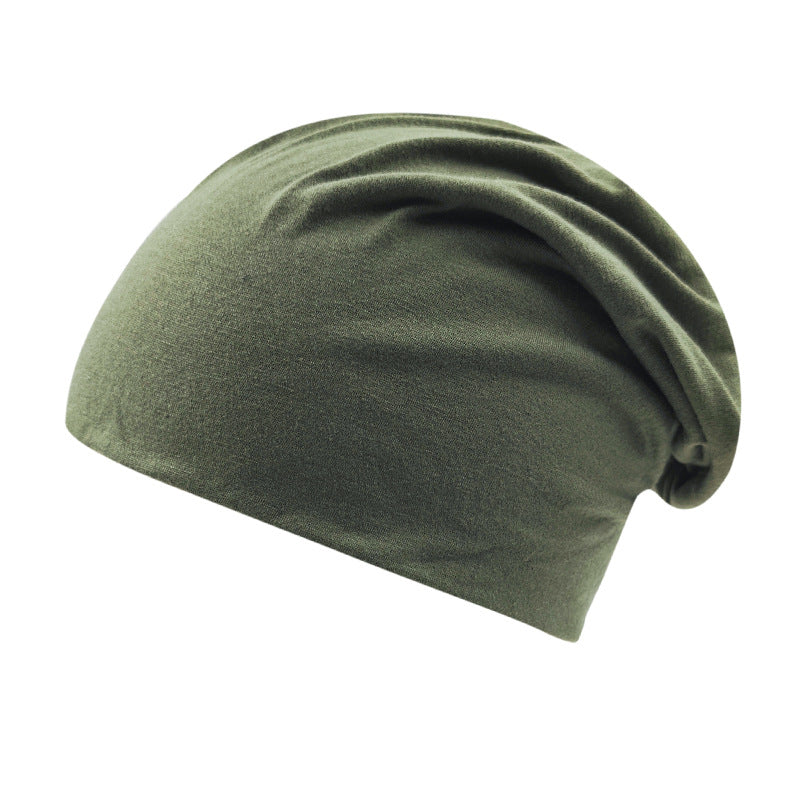 Toute la saison, polyvalent Solide-couleur Slouchy Bonnet avec un design enroulé