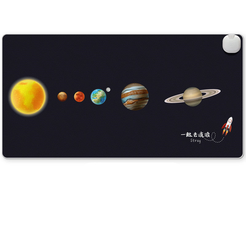 Tapis de chauffage électrique de bureau de bureau de chauffage de bureau de tapis chauffant intelligent de la souris Pad main W