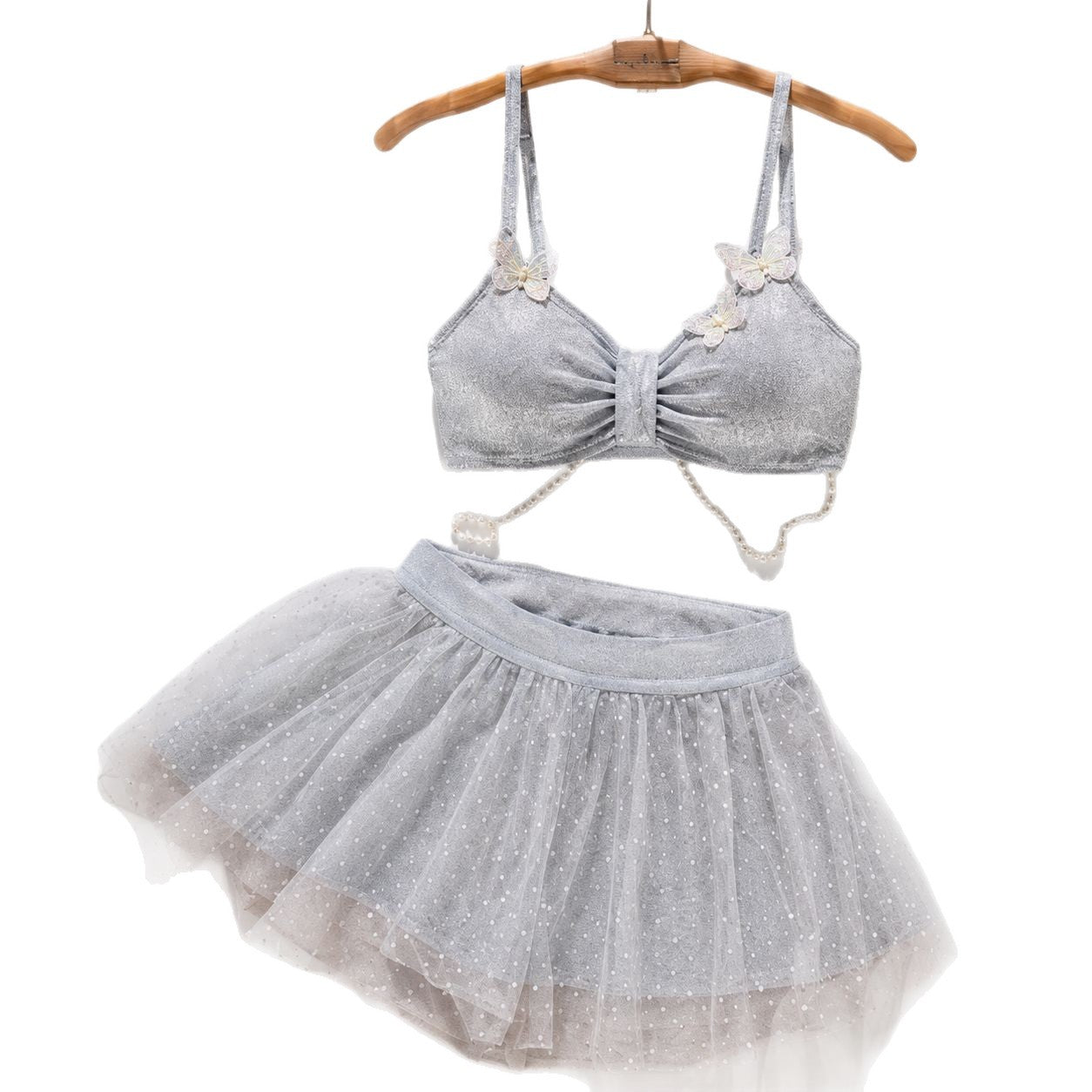 Robe Tulle décorée de papillon Ensemble de trois pièces