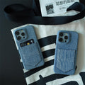 Denim Insert Card Oil Edge Phone Case