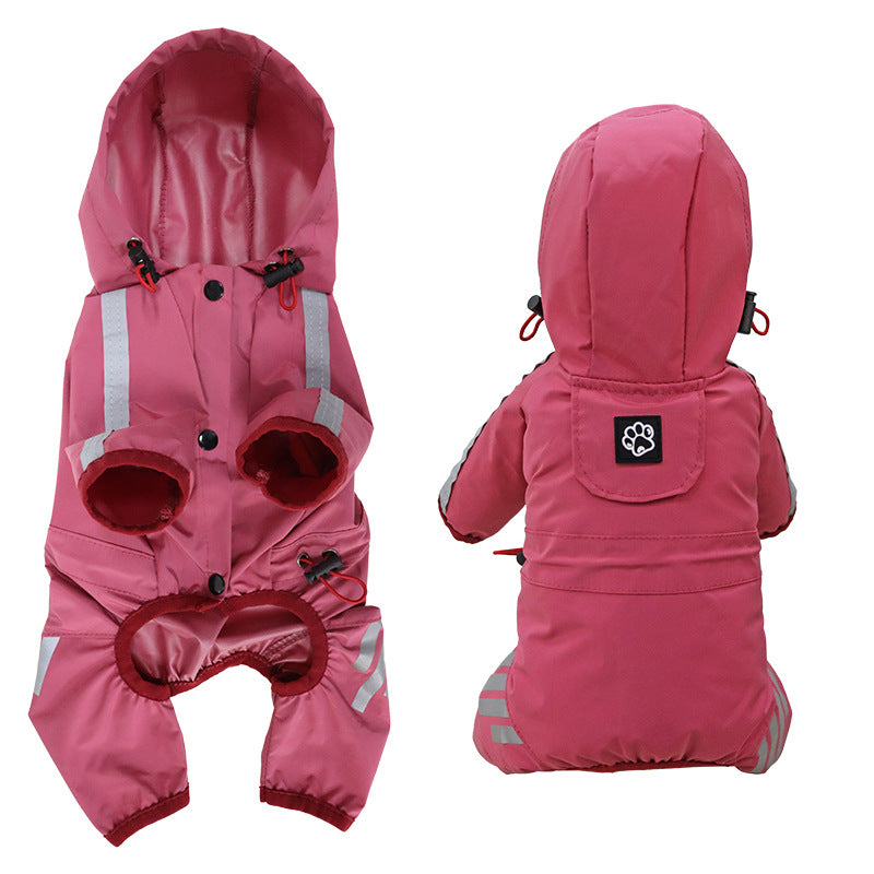 Pâte de pluie pour chien Pack complet Quatre pieds Waterproof Rain Cape Pet Produits