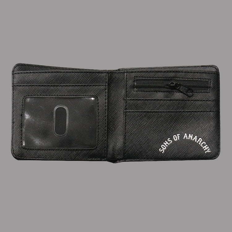 Le film autour des mâchoires du club de combat les fils de l'anarchie. Cool hommes et femmes court Wallet