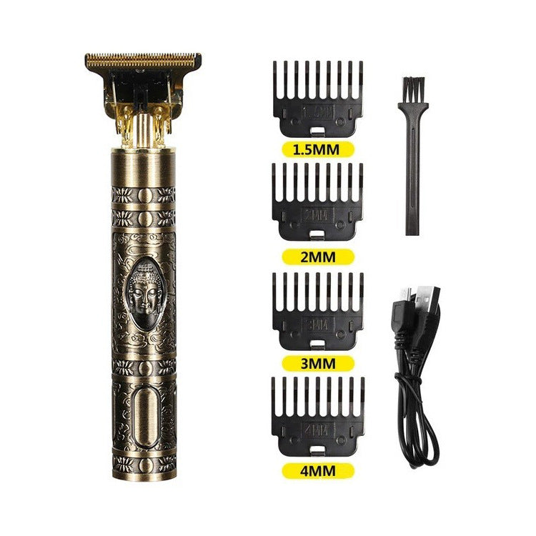 Trim électrique de coupe de cheveux en métal Clippers Bouddha Tête Dragon Et Phoenix