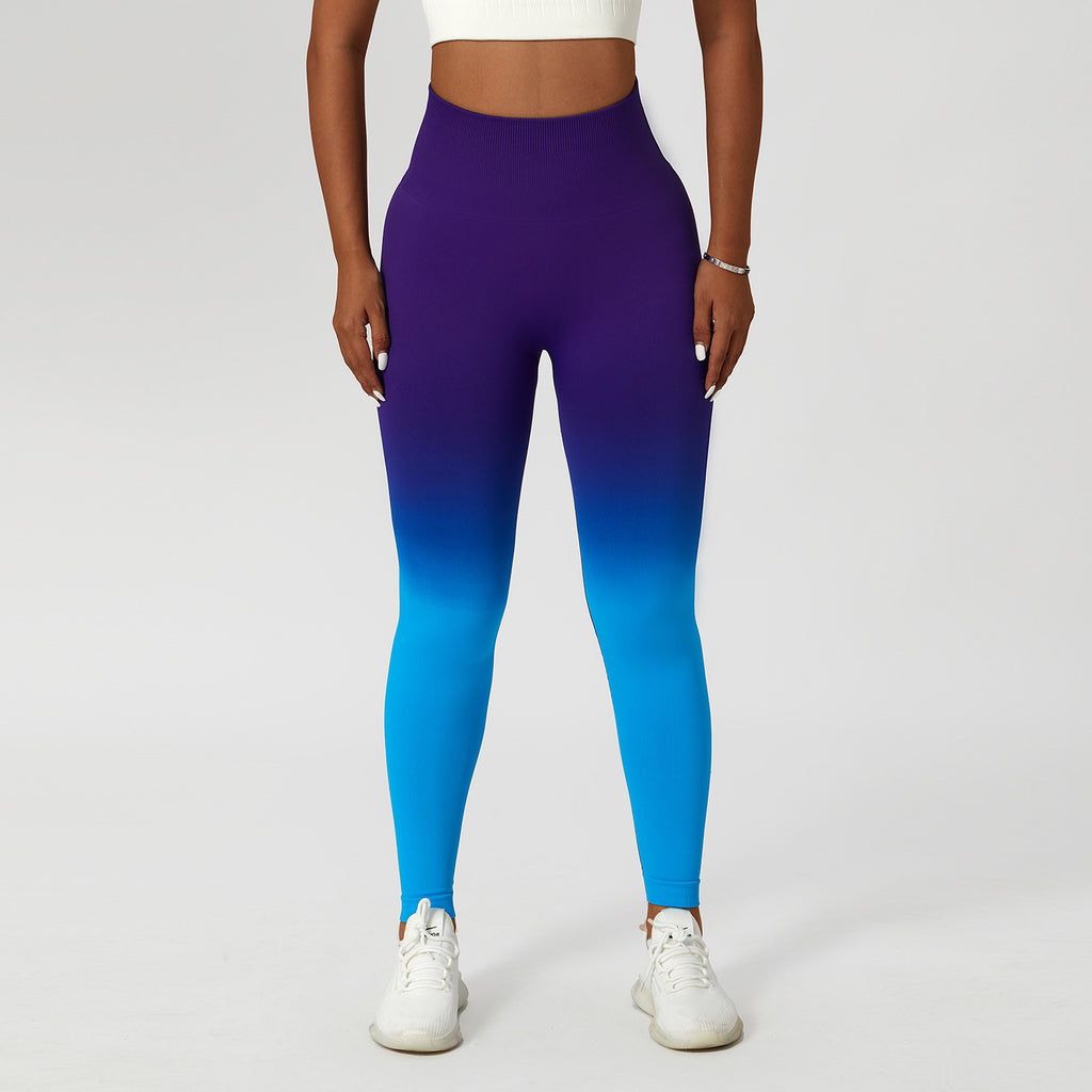 Gradient Fitness High Waist Sportswear Tight Pantalons extérieurs