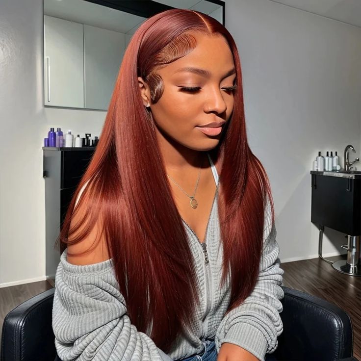 Red Brown 33color Huamn Perruque cheveux 134HD Dentelle transparente