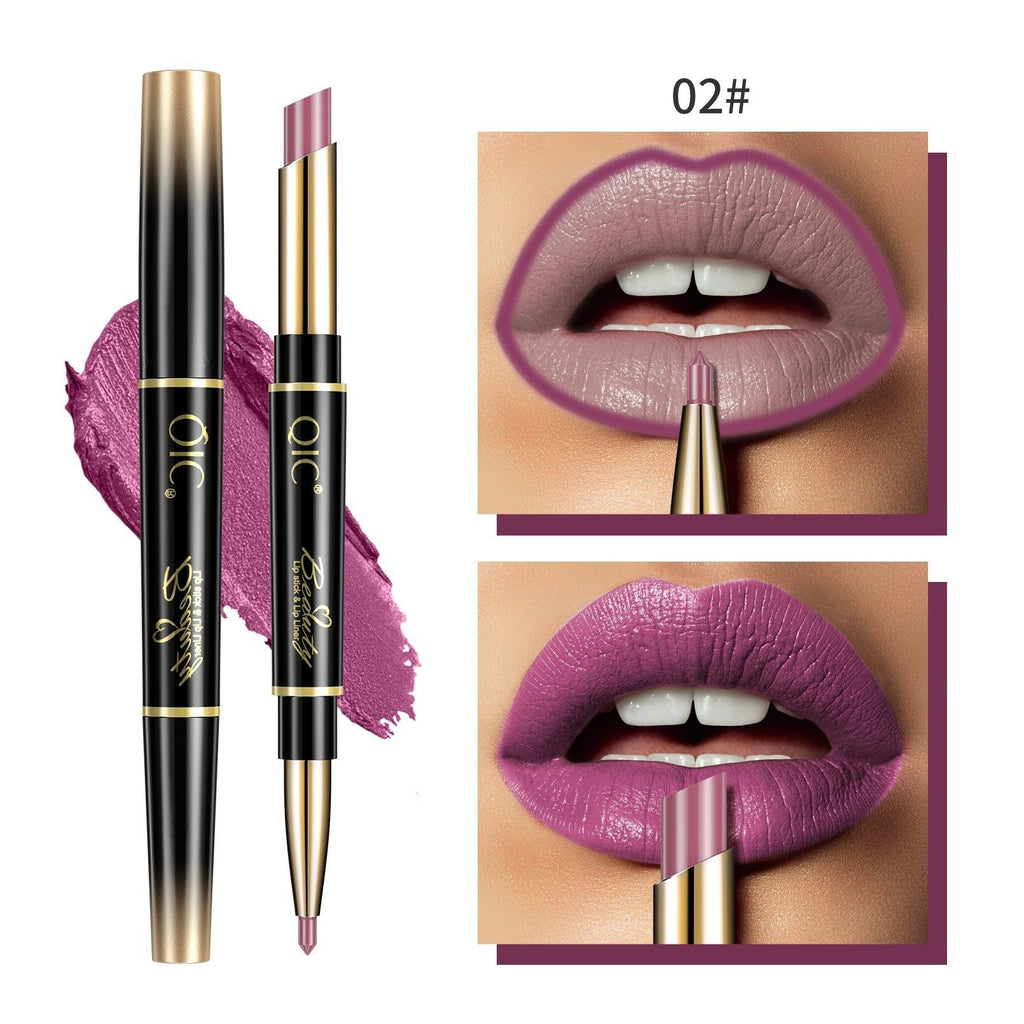 2-en-1 Stylo rouge à lèvres imperméable à l'eau