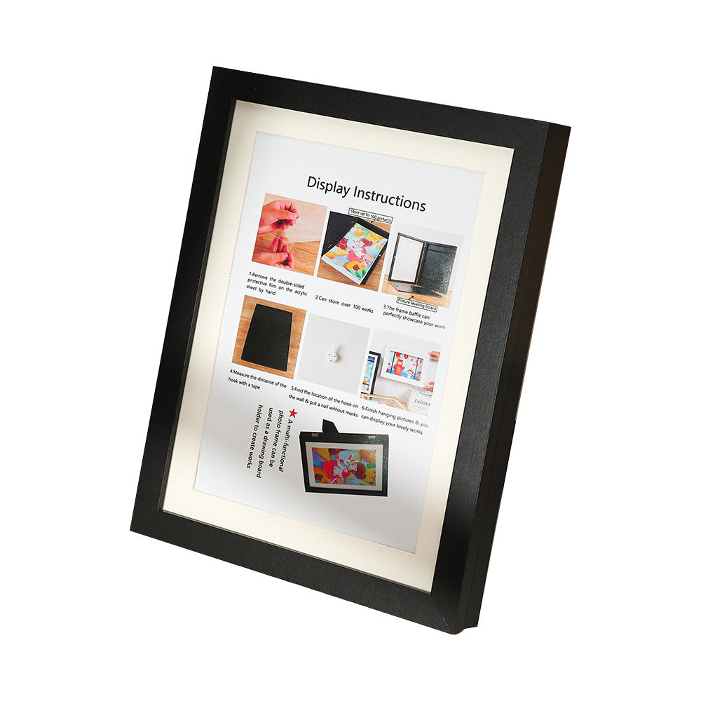 Enfants Art Frame magnétique Snap-Open peinture à l'huile Boîte de rangement Cadre photo