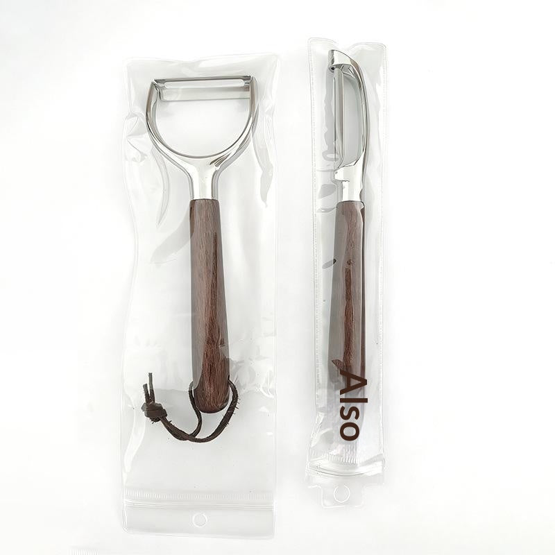 Peeler en acier inoxydable Acacia Wood