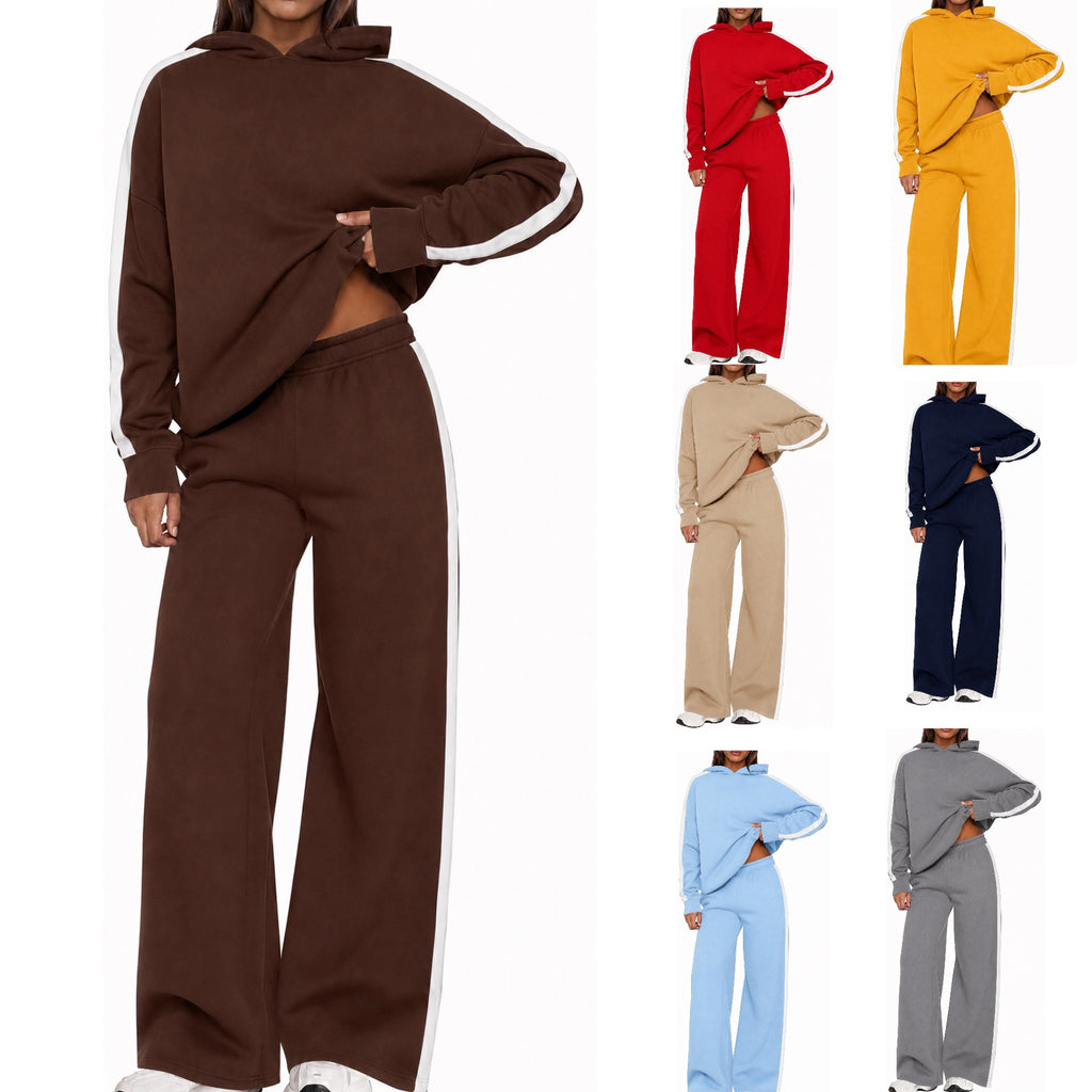 Pantalon à capuche et pantalon à jambes larges, deux pièces