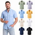 Jiachuan Été Chemise Homme à manches courtes avec Texture de vague