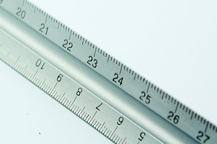 30cm Métal Silver Architect Technique Triangle Règle