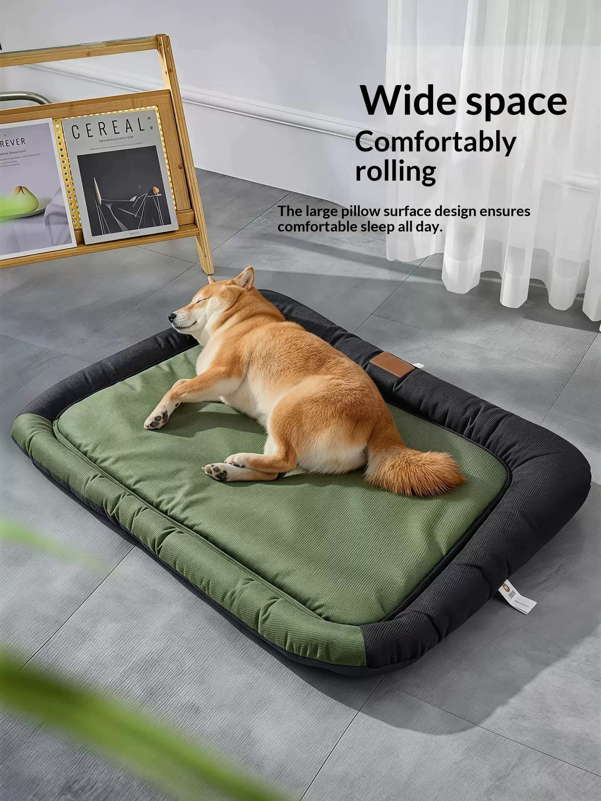 Lit pour animaux verts de l'Armée