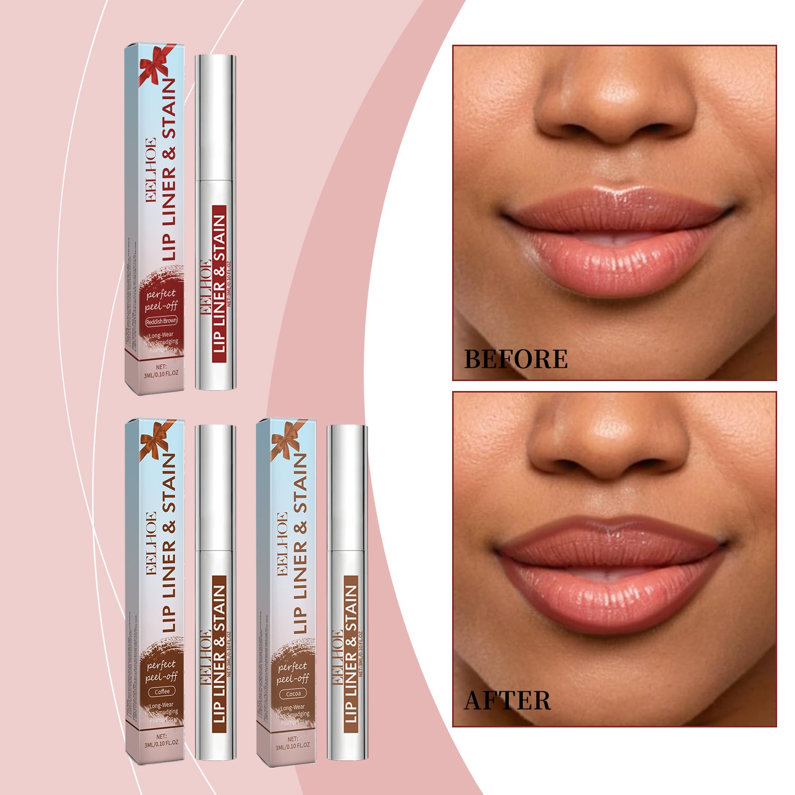Peel-off Lip Gloss Red Brown 3ml