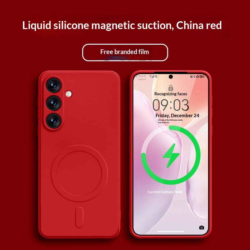 Boîtier de protection pour téléphones intelligents en silicone liquide magnétique