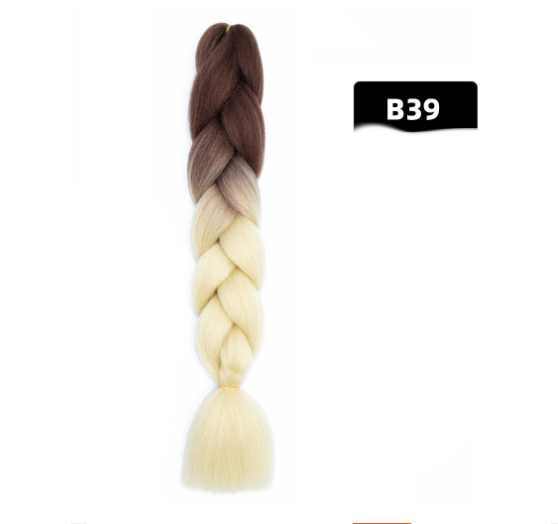 Couleur Big Braid African Chemical Fibre Gradient en soie haute température