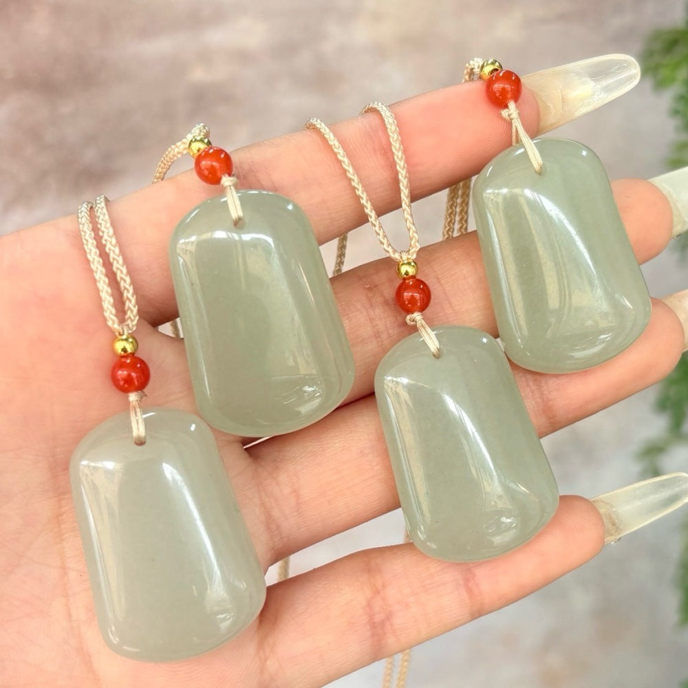 Pendentif naturel Aventurine Peace Lock pour hommes et femmes