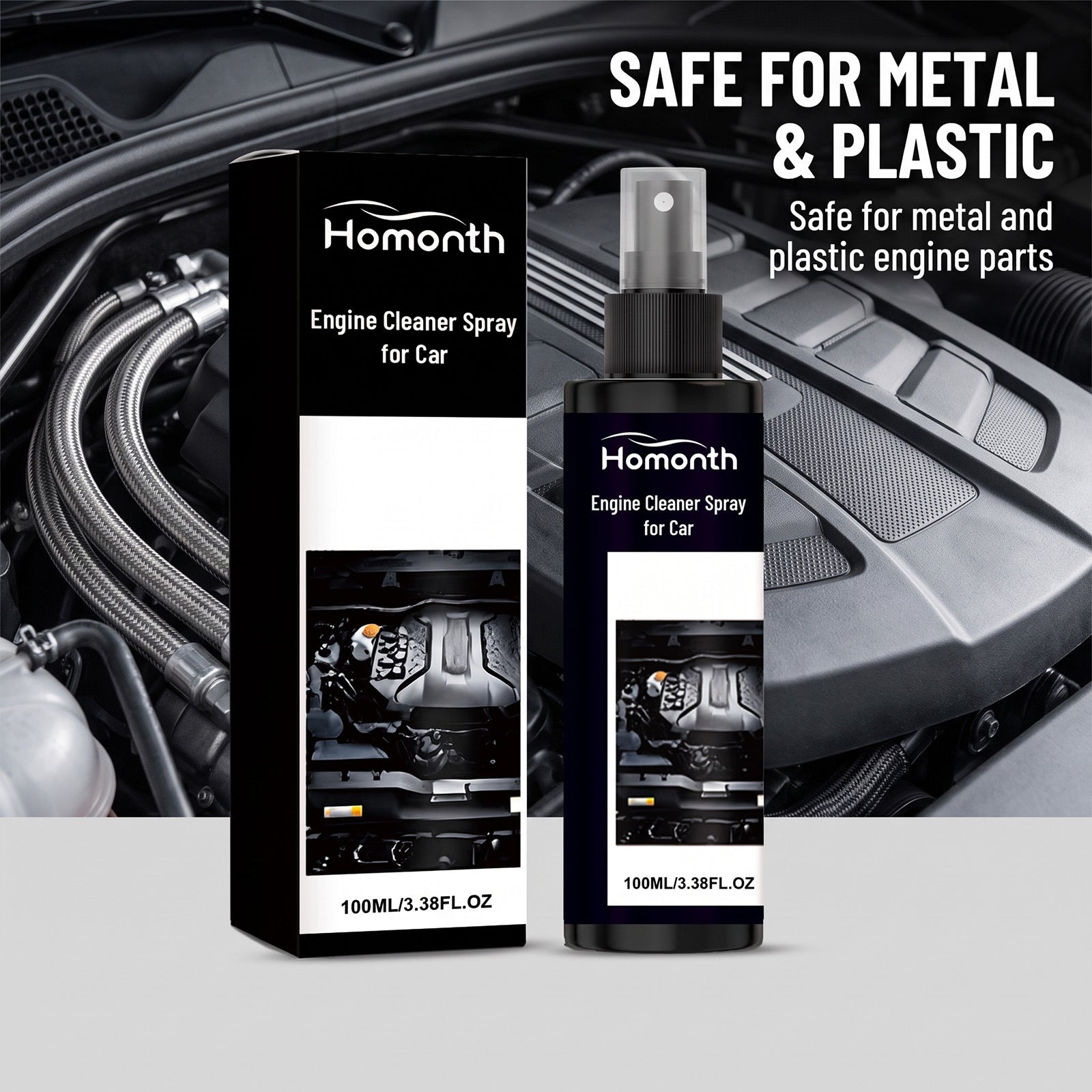 HOMONTH Automotive Engine Cleaning Spray nettoie et dissout les boues