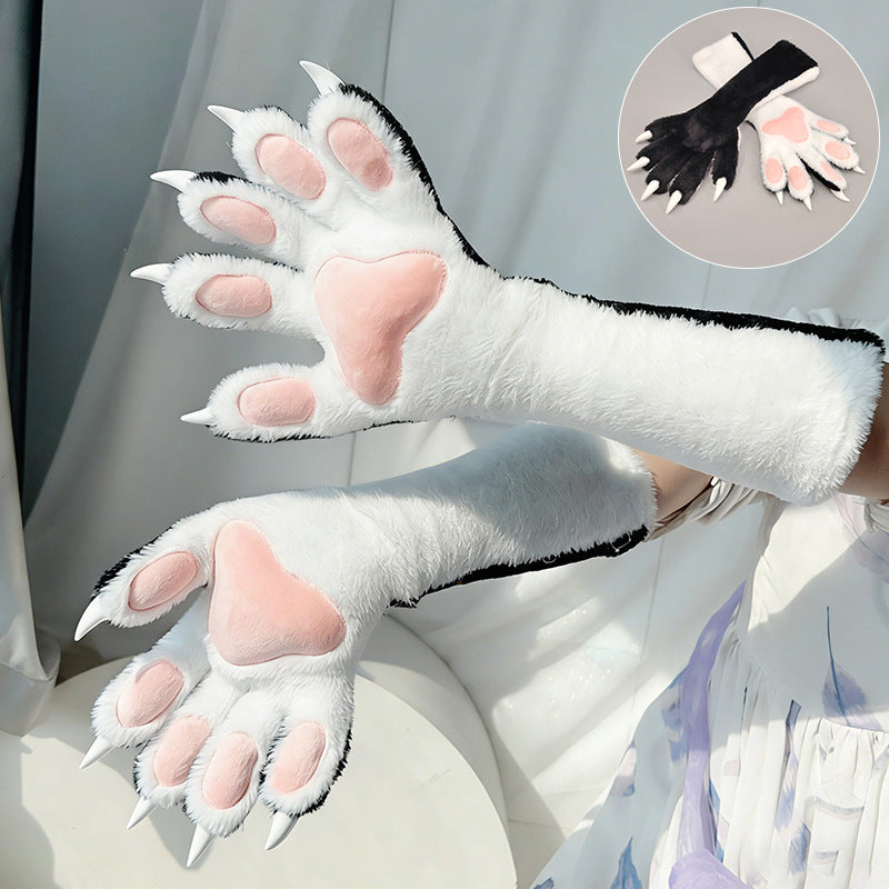 Gants en forme élastique à cinq doigts à griffes de bête