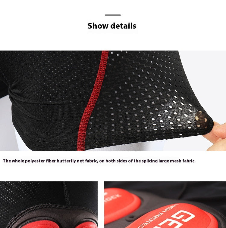 Pantalon de vélo respirant Sous-vêtements de sport Hommes épais absorbant les chocs Silice Gel Pad C