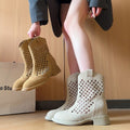 Bottes fraîches perforées pour femmes