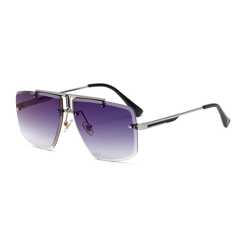 Lunettes de soleil sans cadre Homme haut de gamme européenne et américaine