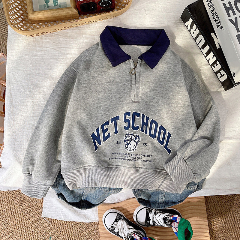 Letter-print pour enfants Top et Vintage Denim Jeans