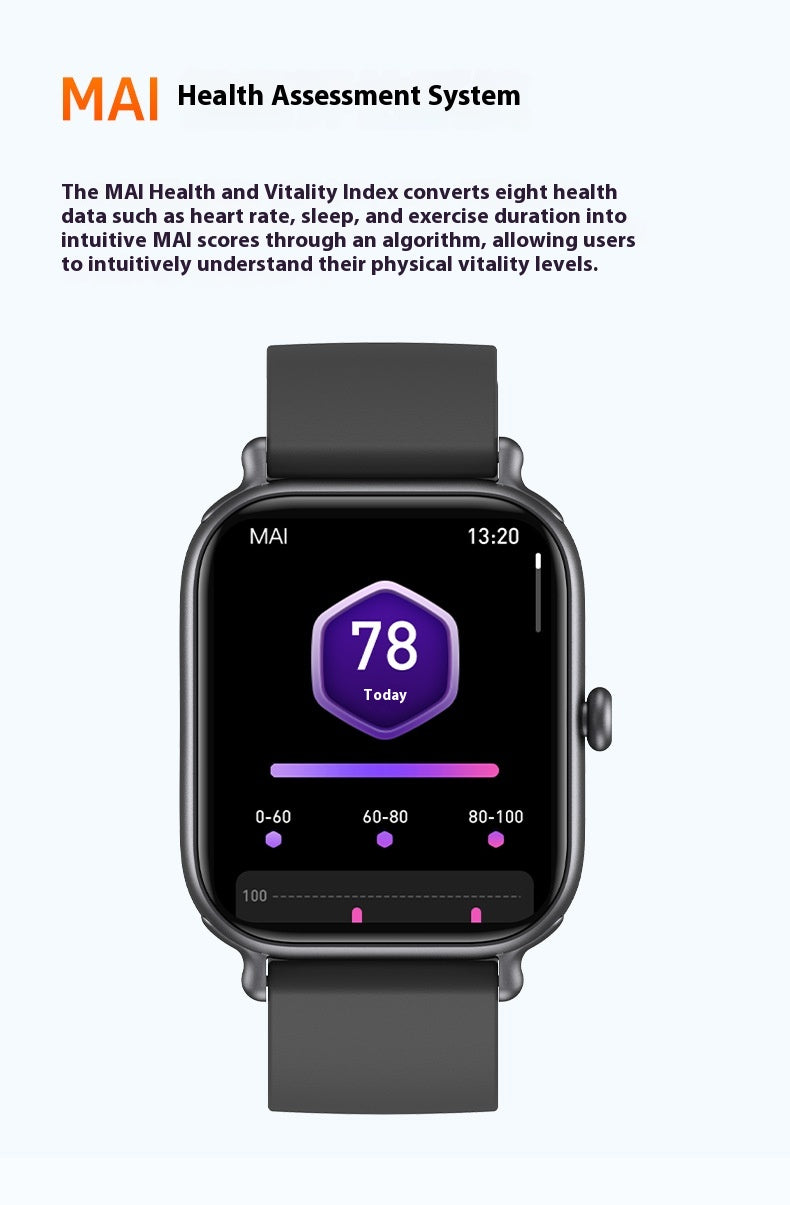 Intelligent Bluetooth Calling Sports Monitoring Watch Fréquence cardiaque haute précision Blood Oxygen Wat