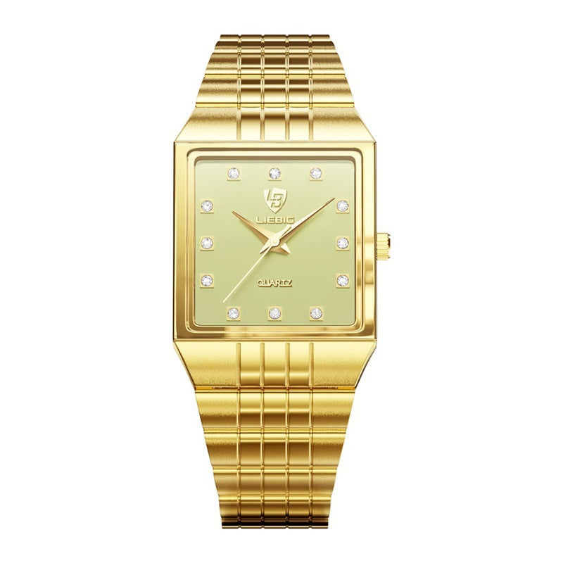 Montre Quartz classique pour hommes en or de luxe