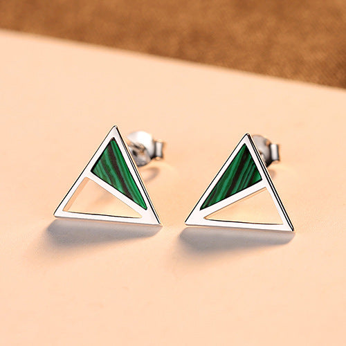 Boucles d'oreilles européennes et américaines de malachite