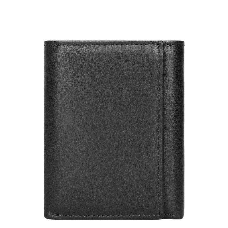 Hommes RFID anti-vol swiping plusieurs fentes de cartes portefeuille en cuir vintage court