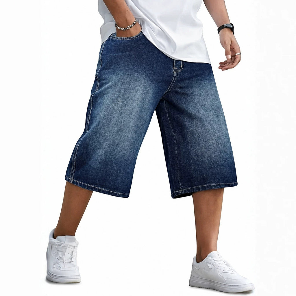Stylis Vintage- Lavé Y2K homme Denim Short