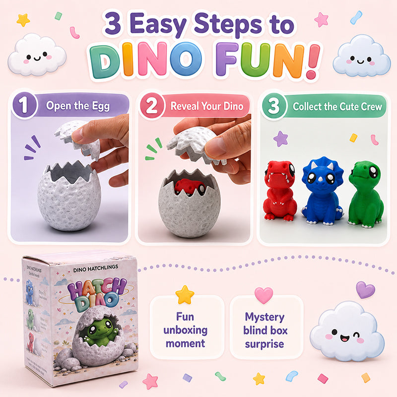Boîte 3D imprimée Dino Hatchlings Blind