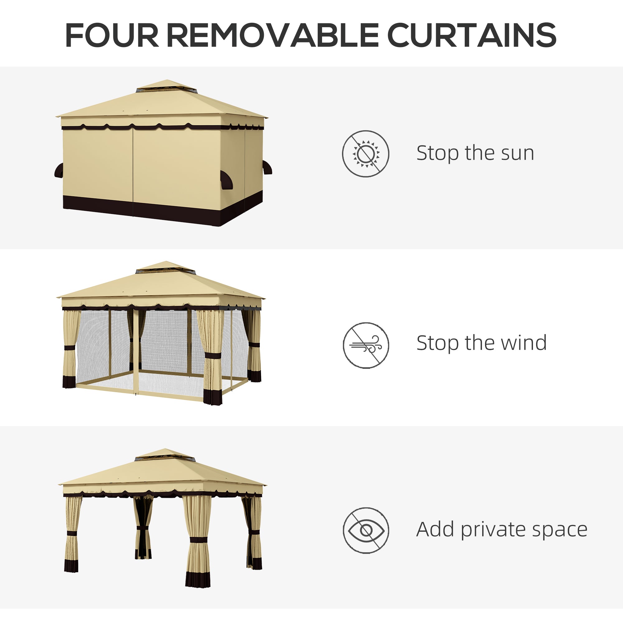 10 x 12 Canopée double toit Patio Gazebo