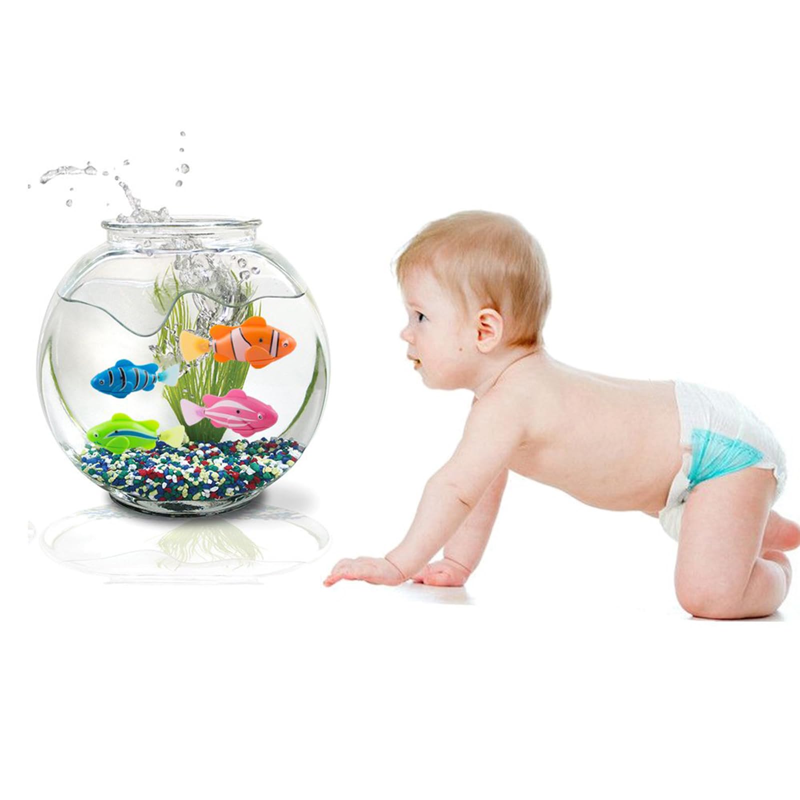 Robot Fish,Electronic Pet Fishes,Robotique Fish pour les chats et les chiens, Natation Fi-sh,Interactiv