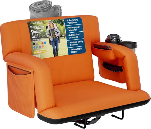Alpcour Premium Siège de stade inclinable pour les bleachers avec support arrière
