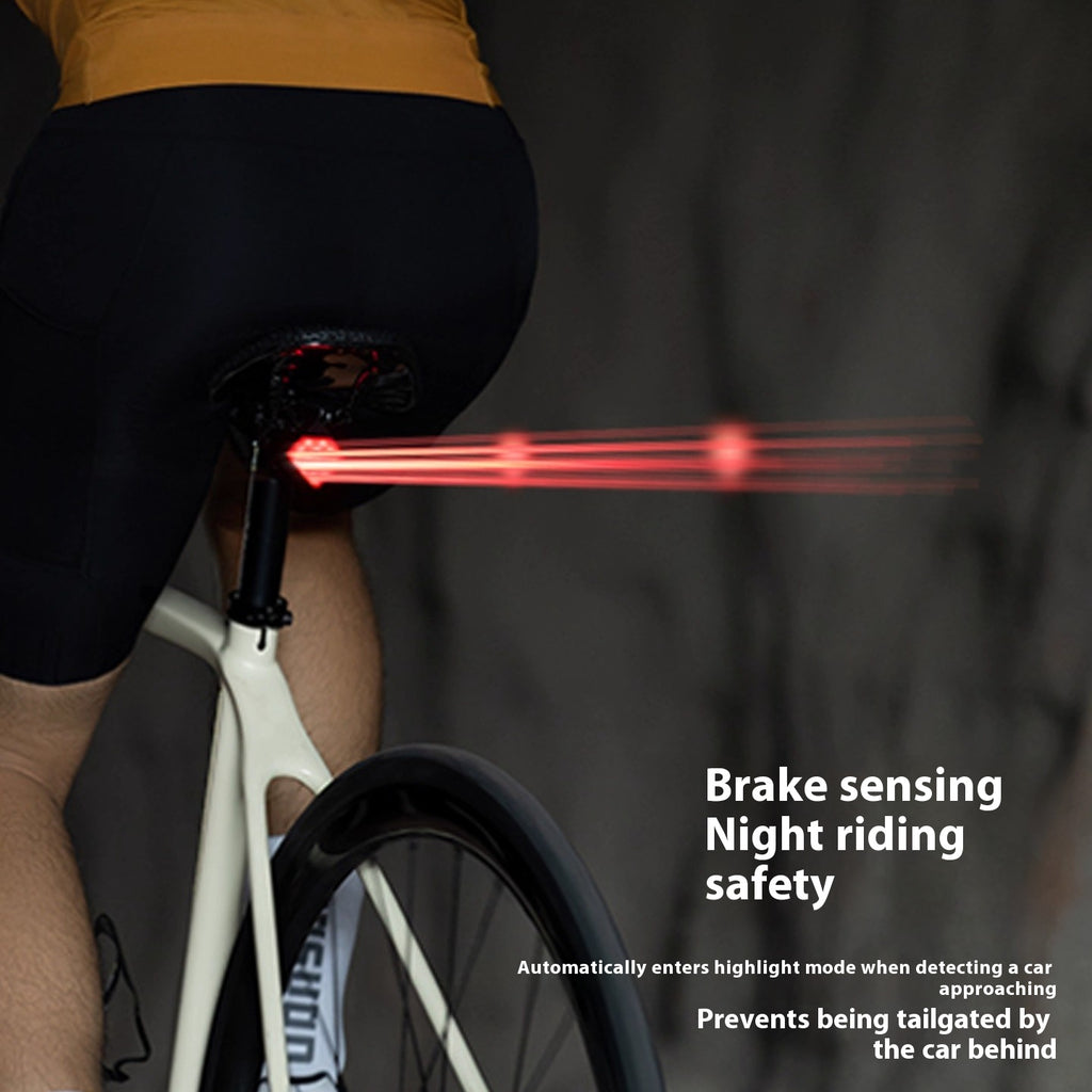Mountain Highway Bicycle Night Riding Lights Intelligent Brake Induction Tail Waterproof
