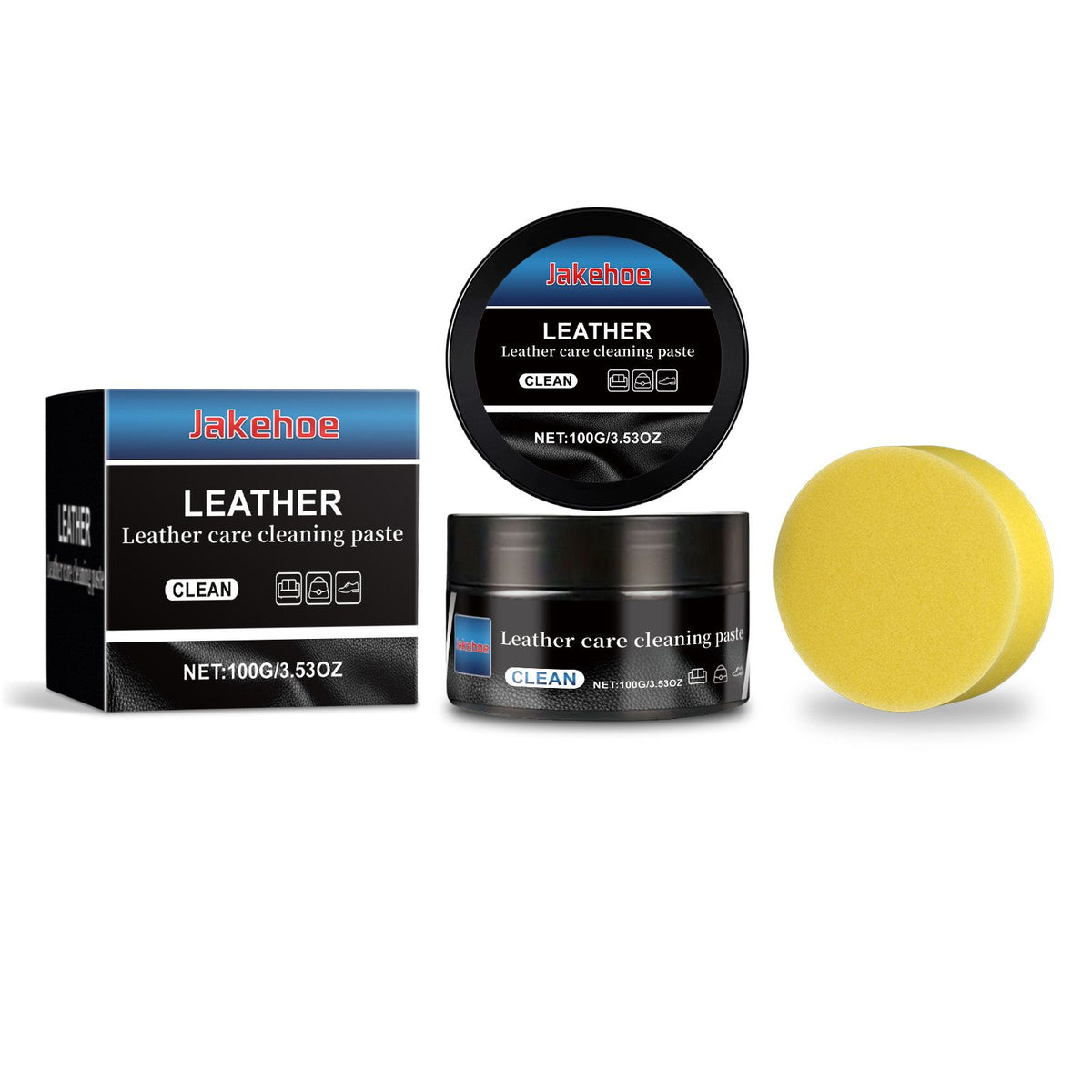 JAKEHOE Kit de soins de nettoyage en cuir