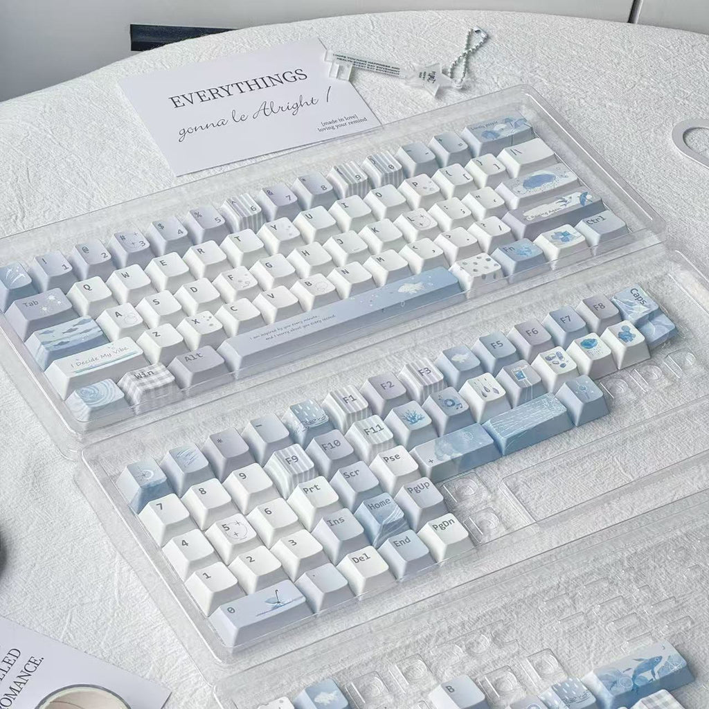 Stylish Blue Keyboard Caps with a Cool