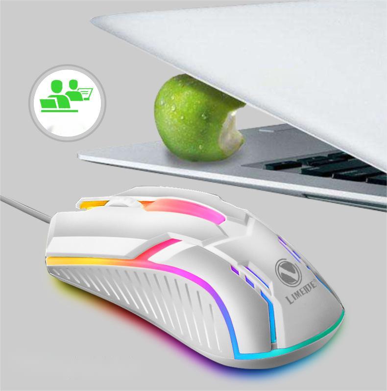 Wired backlit USB gaming mouse for competitive play