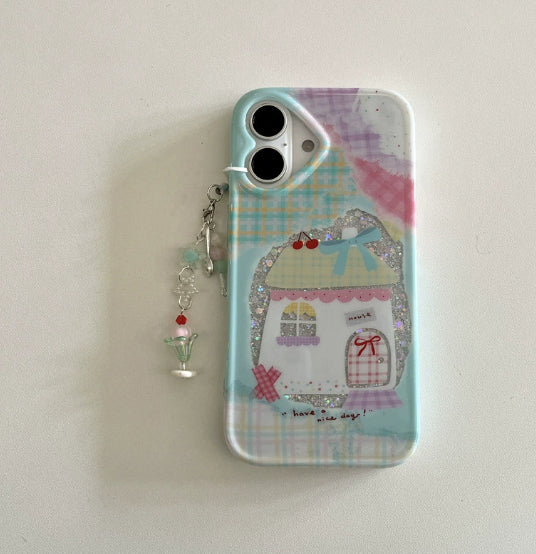 Style coréen Niche Cute House Case de téléphone